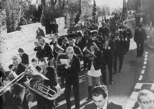 Leading the British Legion Remembrance Parade on Blaby road Leading the British Legion Remembrance Parade on Blaby road